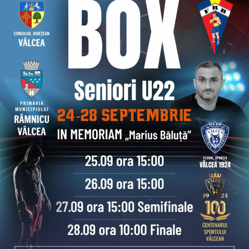 Râmnicu Vâlcea va găzdui Campionatul Național de Box U22 în memoria lui Marius Băluță