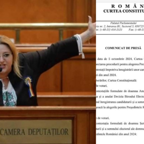 Curtea Constitutională anulează candidatura Dianei Sosoaca la alegerile prezidențiale