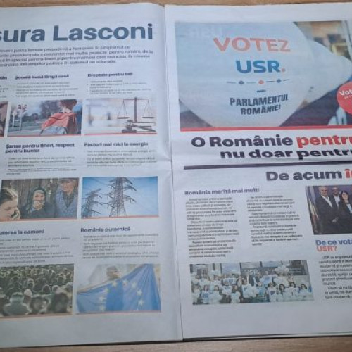 USR Vâlcea implicată în distribuirea ilegală de materiale electorale