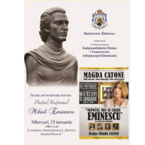 Eveniment special dedicat lui Mihai Eminescu de Ziua Culturii Naționale