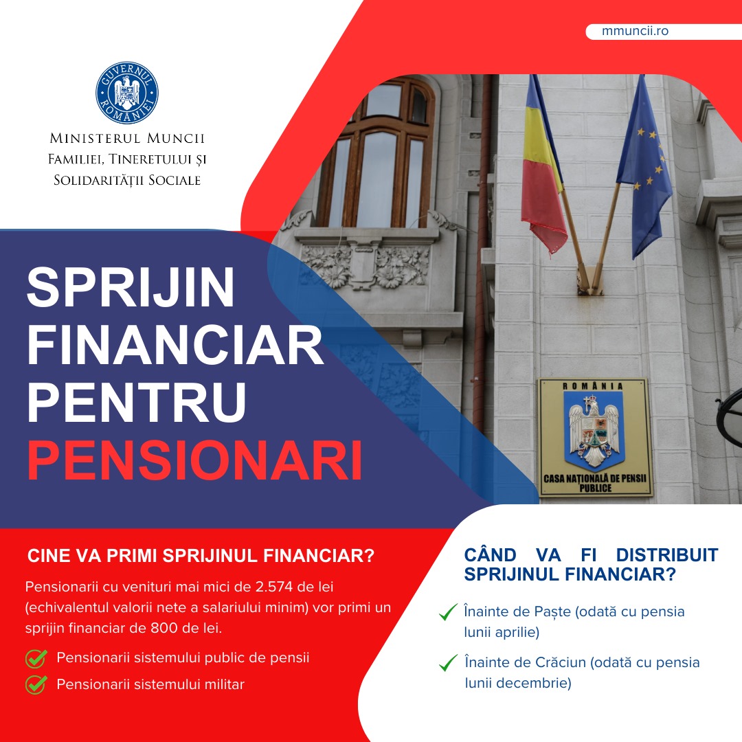 Guvernul aprobă sprijin financiar pentru pensionari în 2025